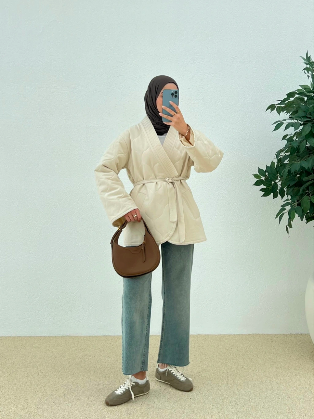 Quilted Jacket Beige