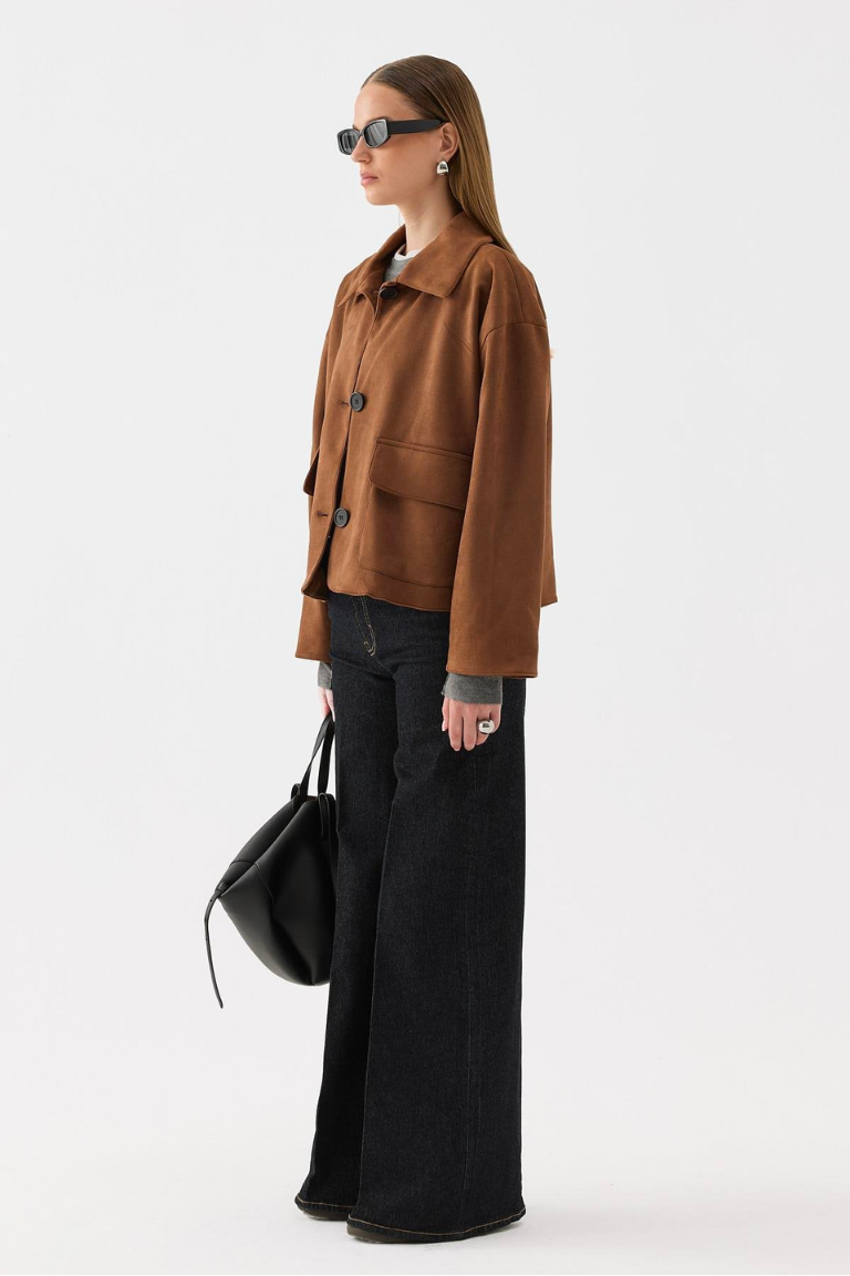 Suede Jacket - Camel