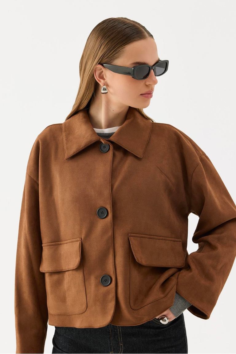 Suede Jacket - Camel