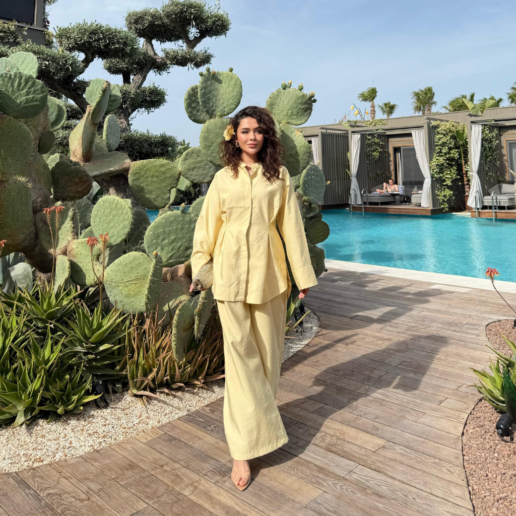 Sahil Cupra Co-ord Butter Yellow