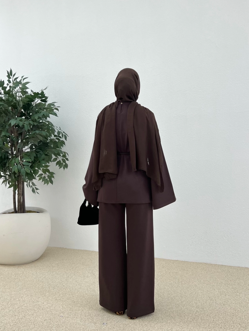 Asymmetric Modal Co-Ord Brown