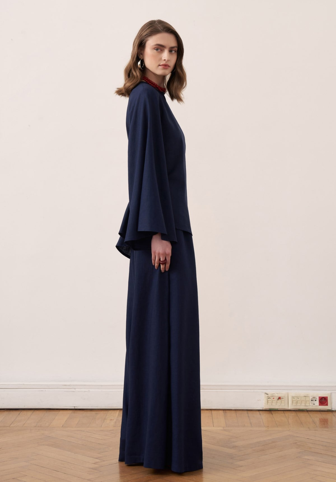 Sima Linen Trouser Co-ord - Navy