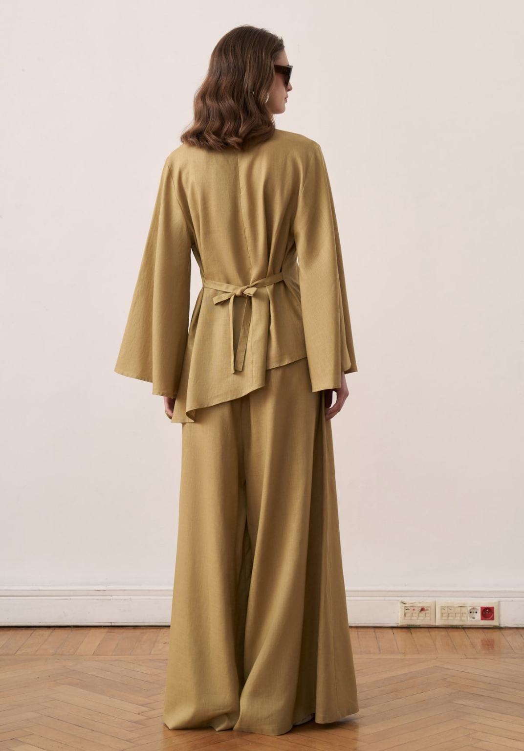 Sima Linen Trouser Co-ord - Olive