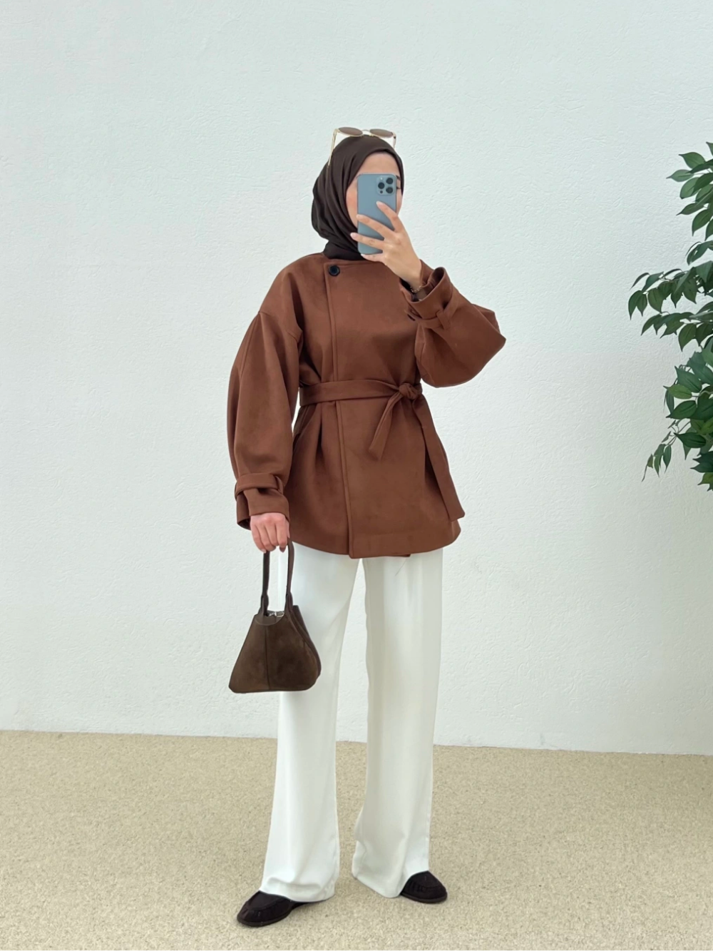 Marni Suede Jacket Brown