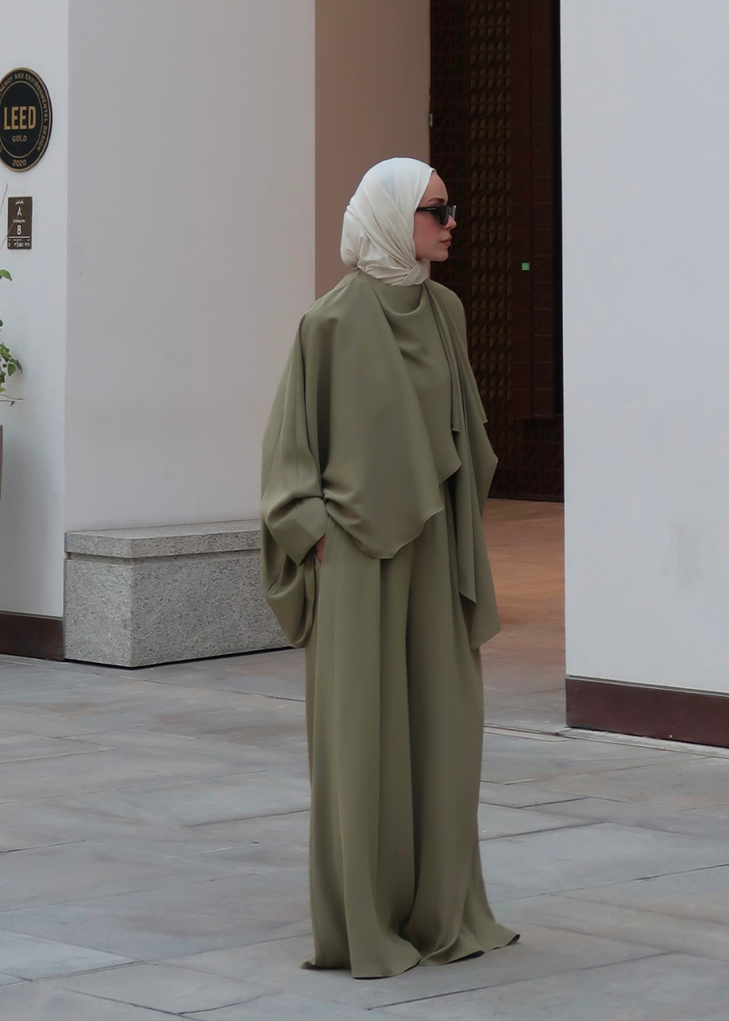Joud Shawl-Detail Co-Ord Soft Green