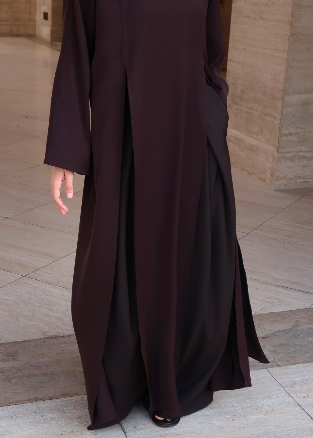 Sorayah Blouse with Slit Detail Brown