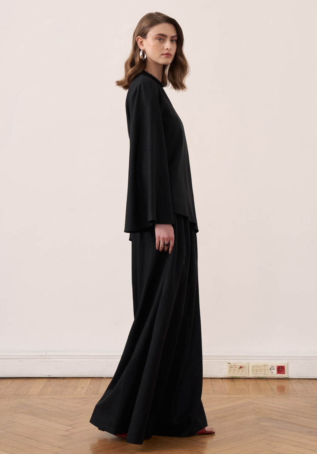 Sima Linen Trouser Co-ord - Black