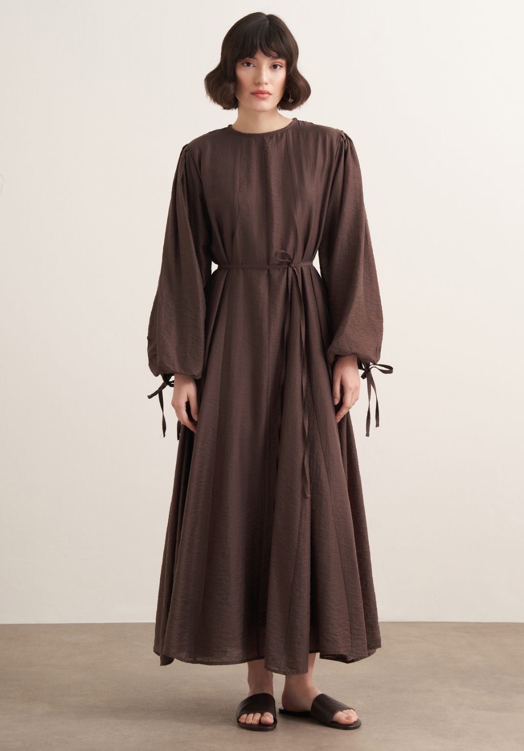 Nouf Maxi Dress - Brown