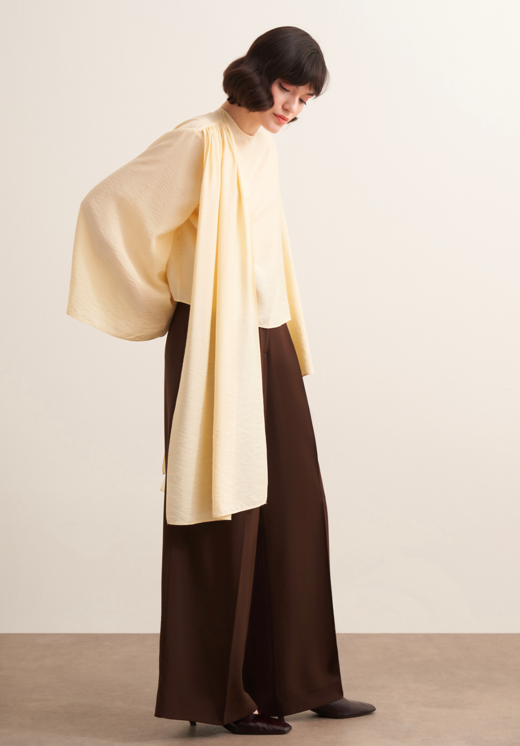 Novi Shawl Detail Blouse Butter