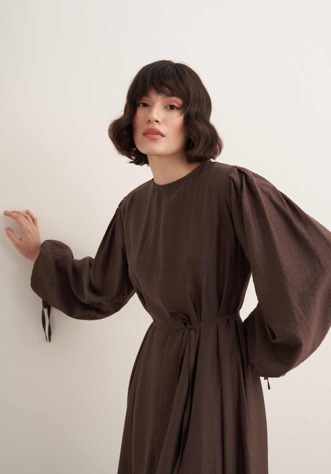 Nouf Maxi Dress - Brown
