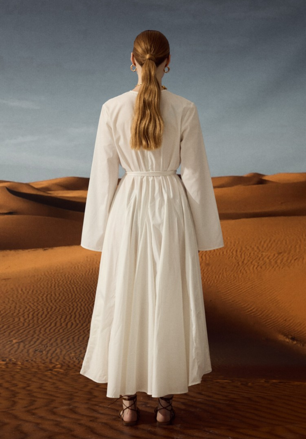 Ecru Fit-and-Flare Dress