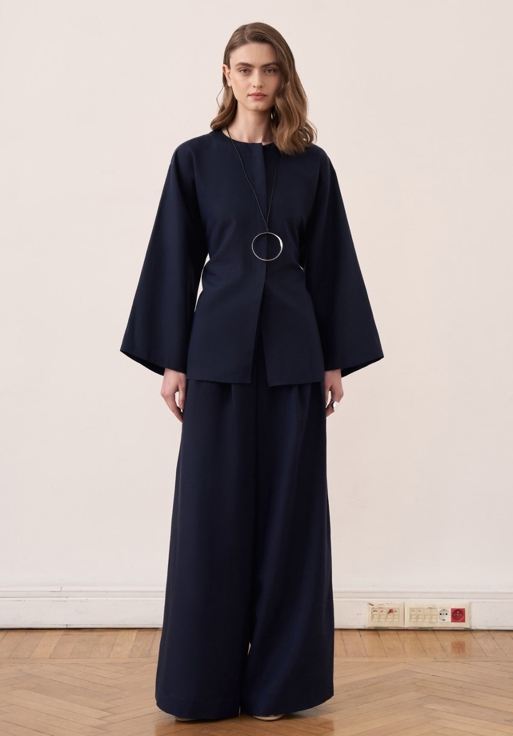 Arwa Trouser Co-ord - Navy Blue