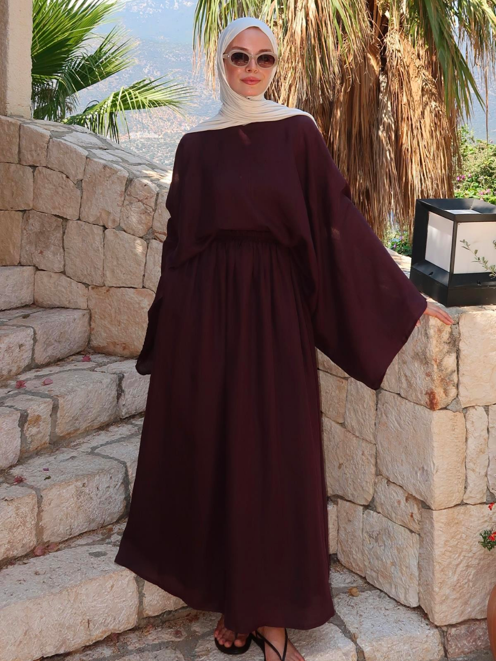 Lila Rami Skirt Co-Ord Deep Burgundy