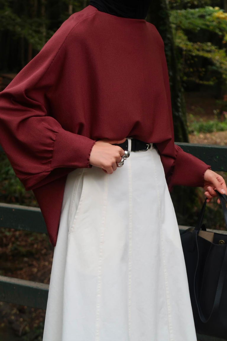 Elena Knit Sweater - Mahogany