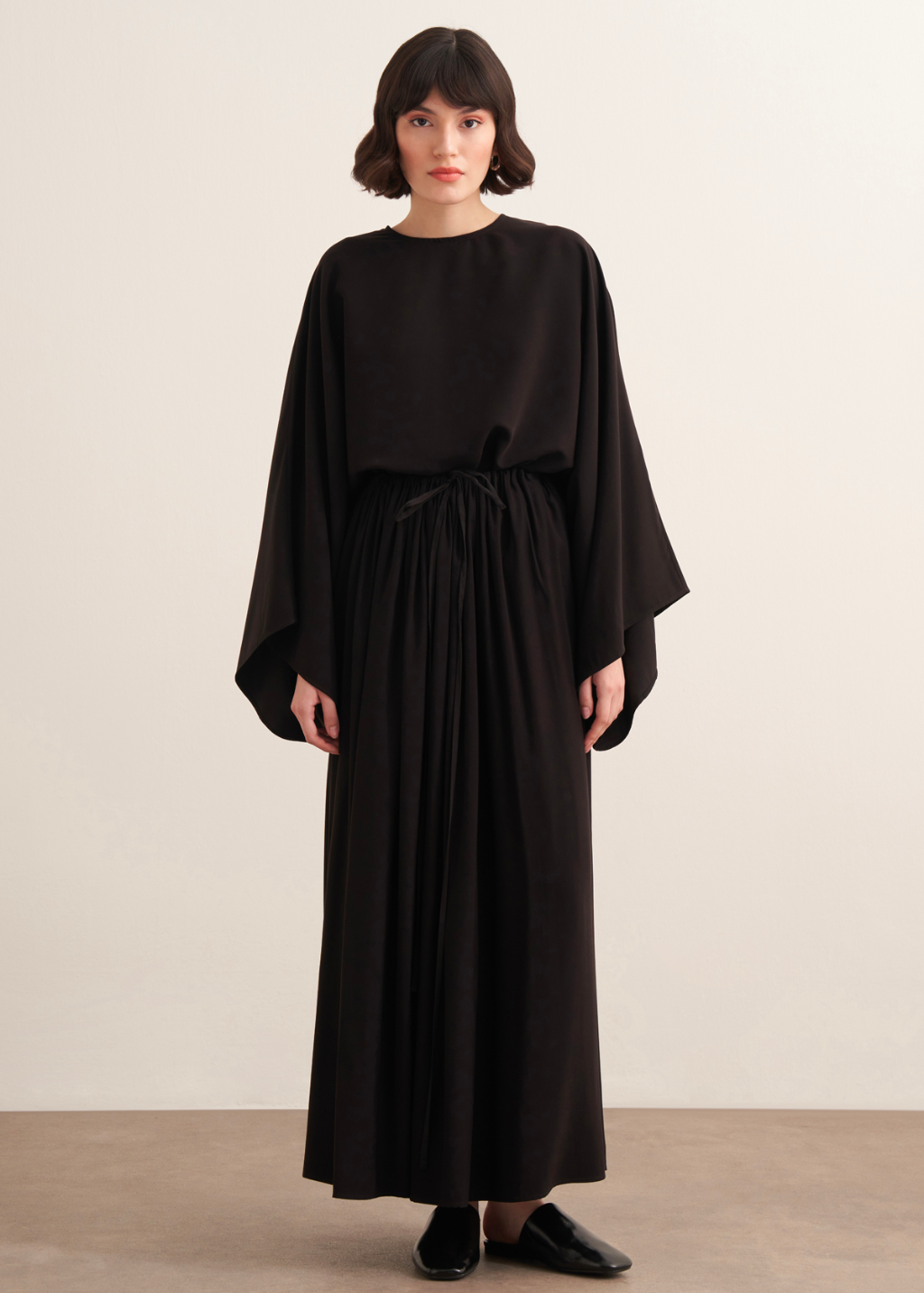 Nur Gathered Skirt Co-Ord - Black