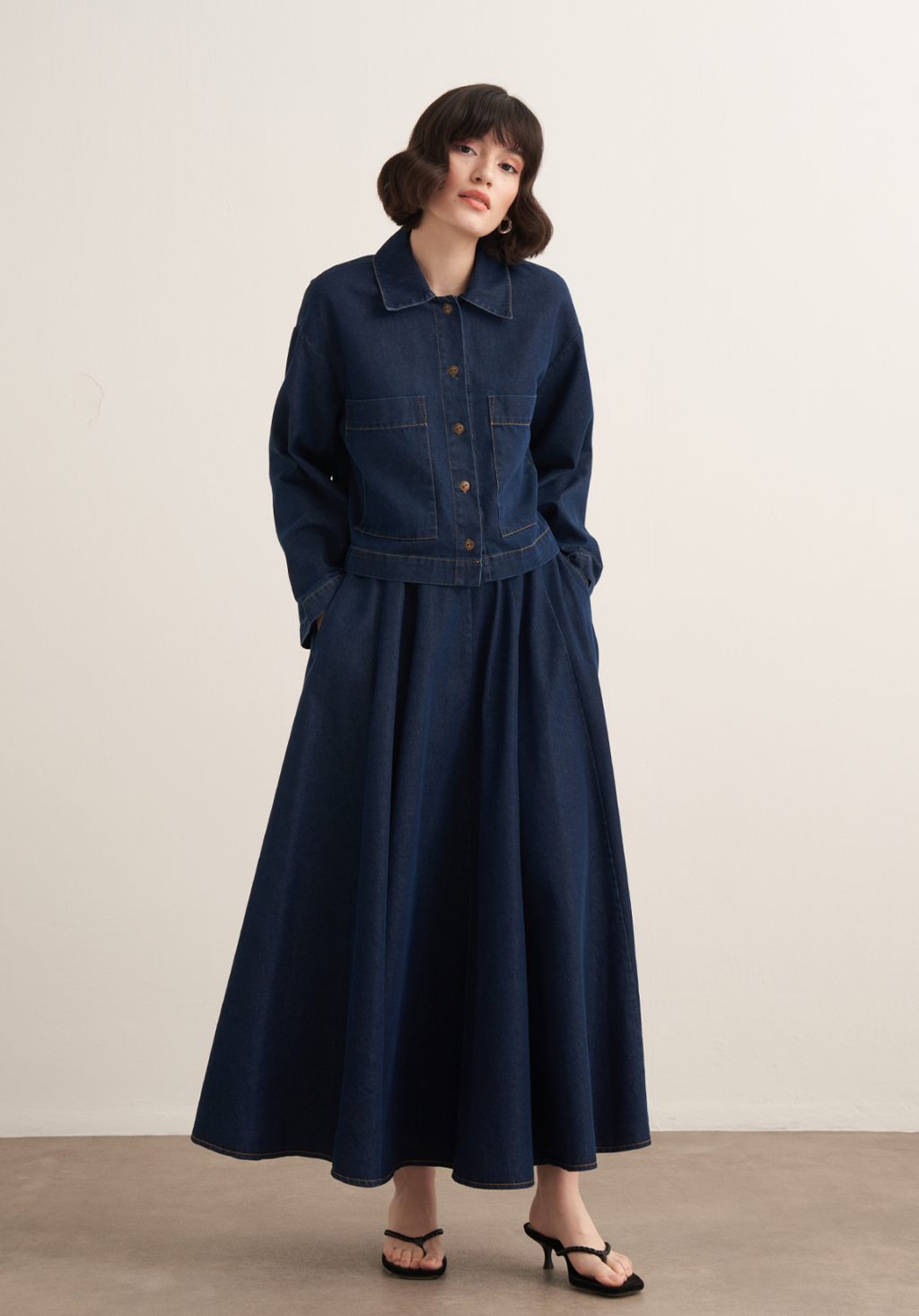 Shahad Denim Skirt Co-Ord