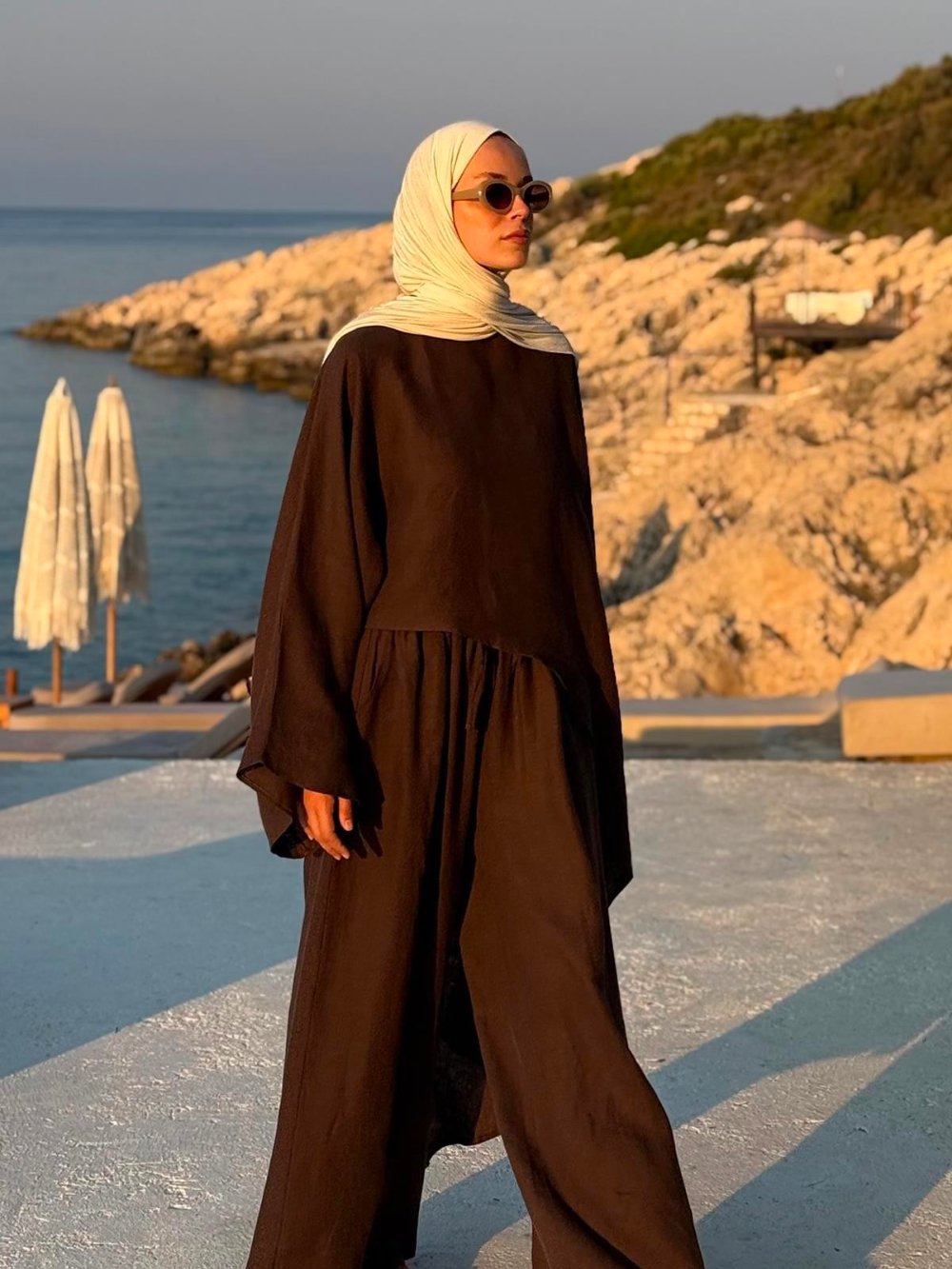 Linen Brown Trousers