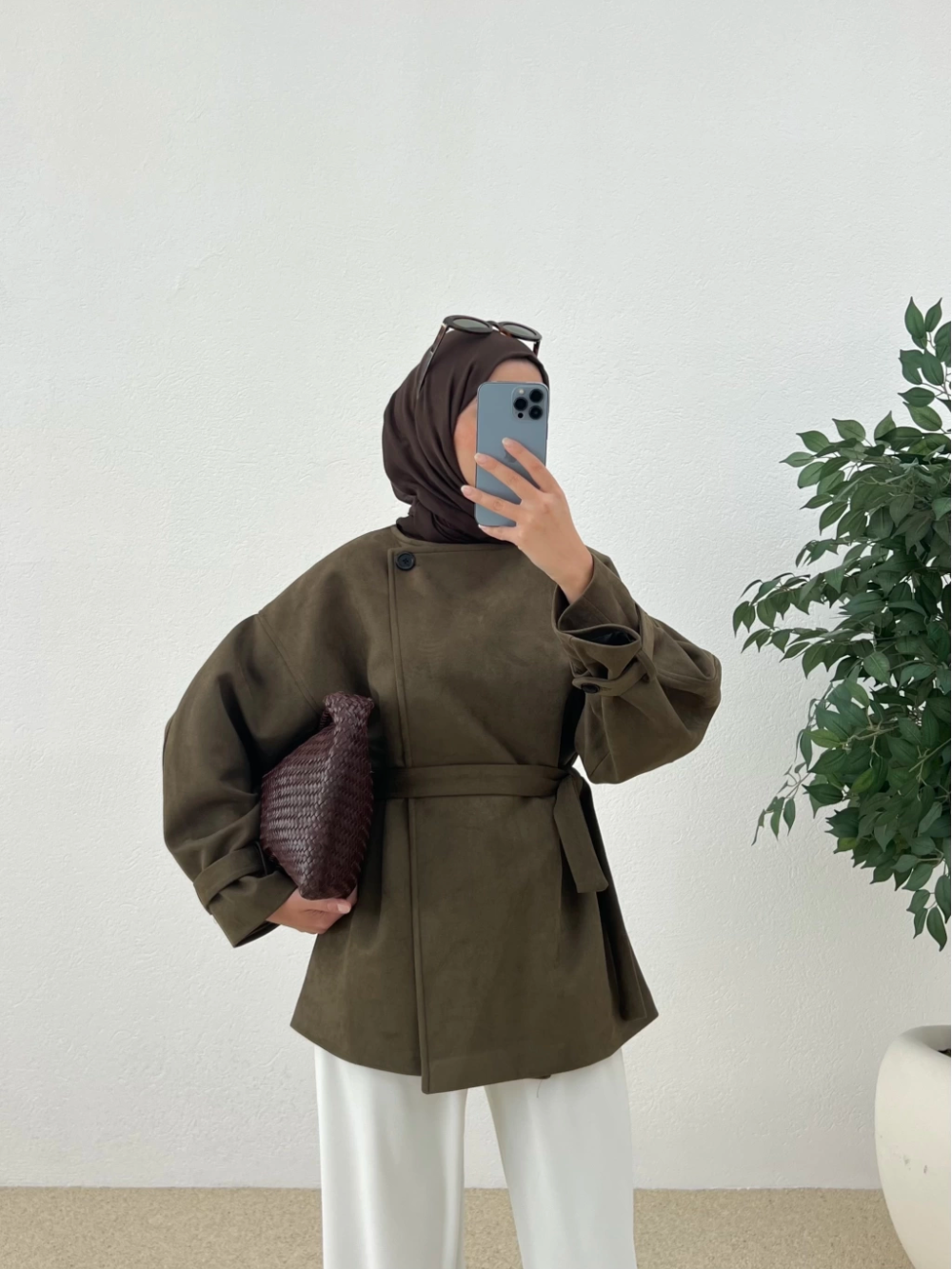 Marni Suede Jacket Khaki