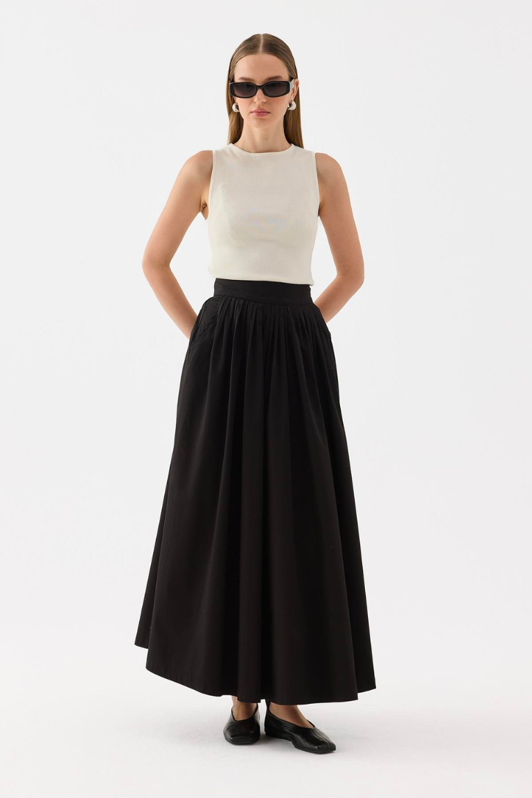 Black Fever Pleated Skirt