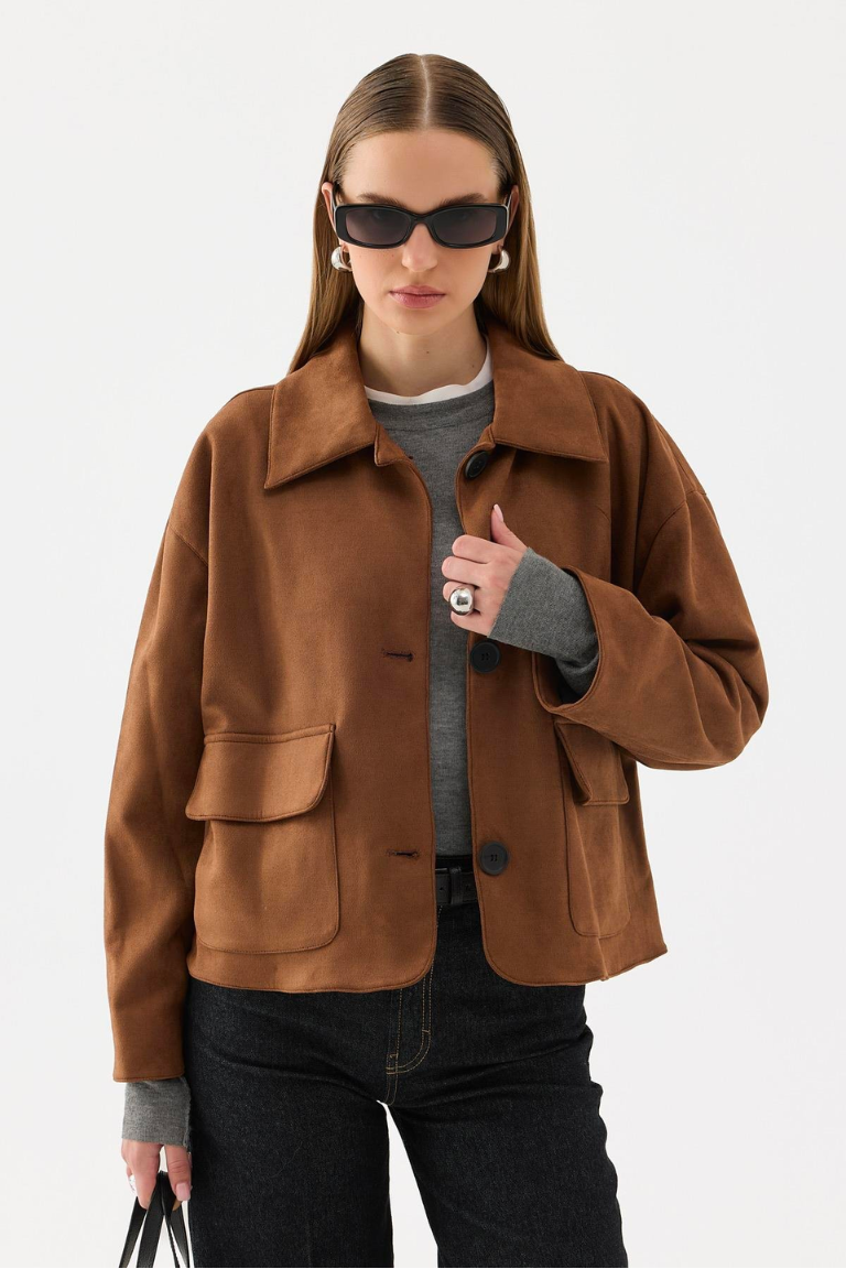 Suede Jacket - Camel
