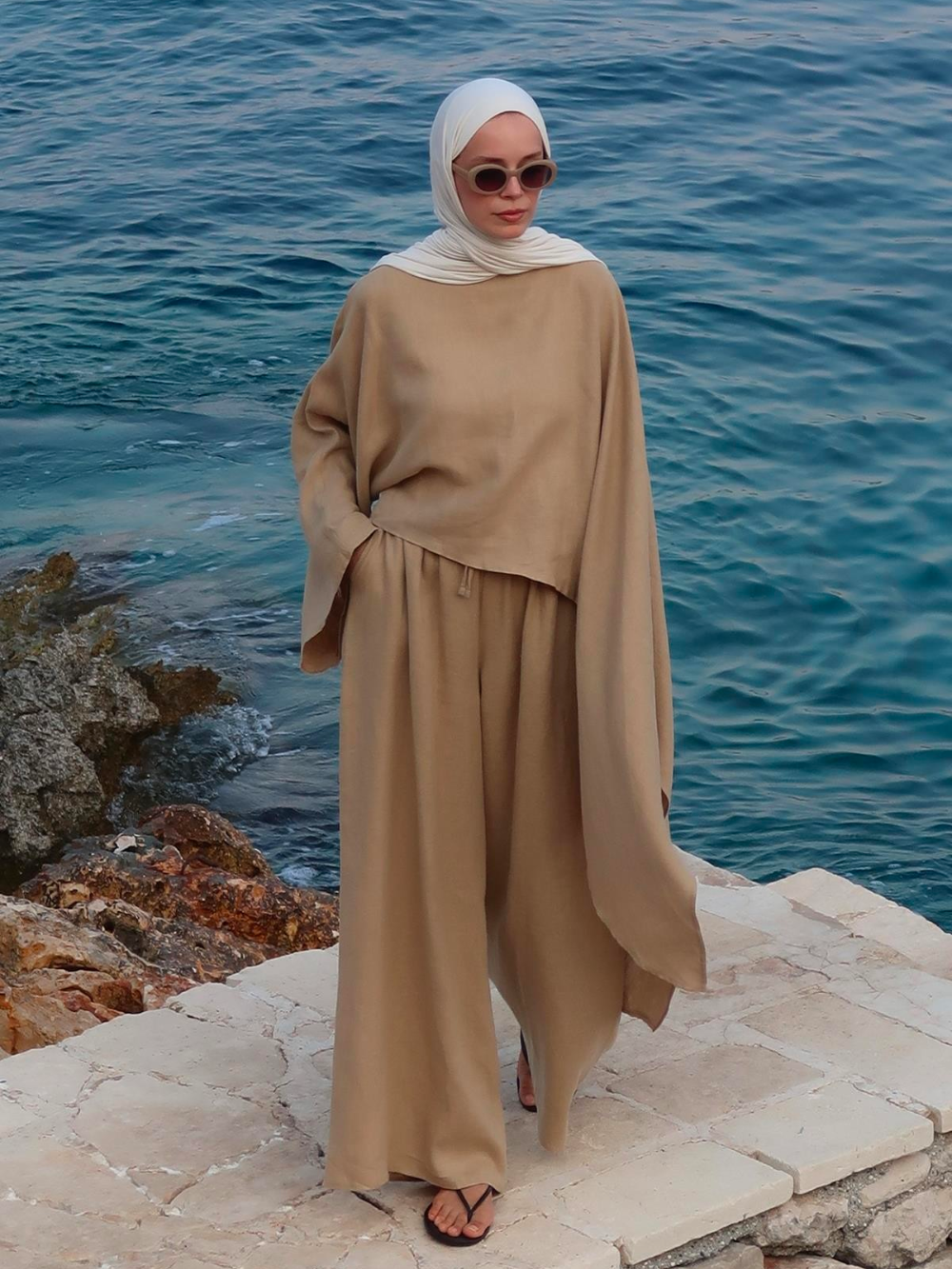 Linen Warm Beige Trousers