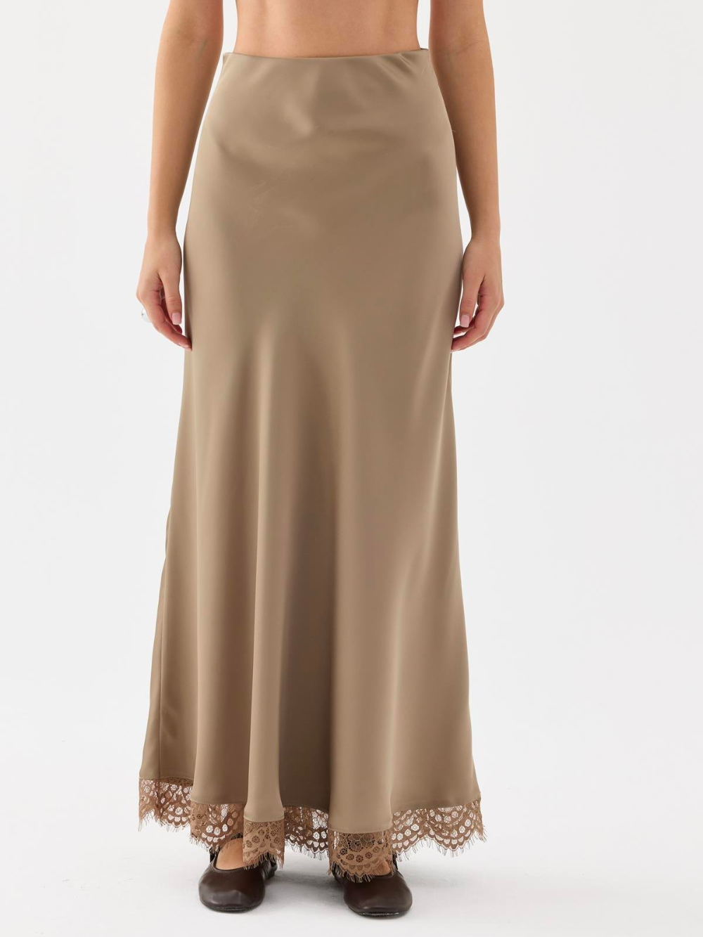 Amara Satin Skirt Mink
