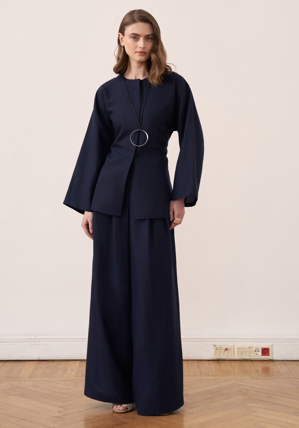 Arwa Trouser Co-ord - Navy Blue