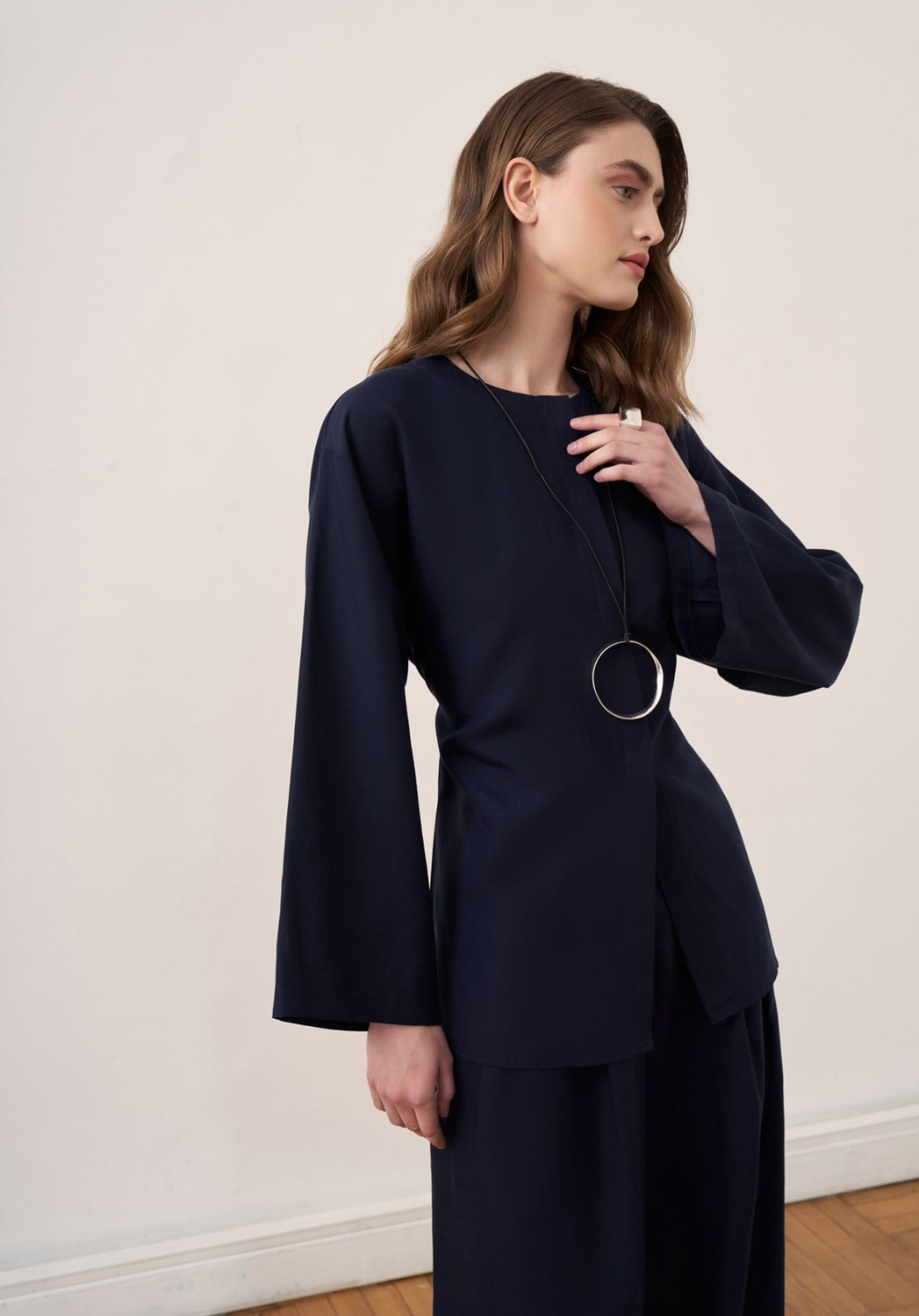 Arwa Trouser Co-ord - Navy Blue