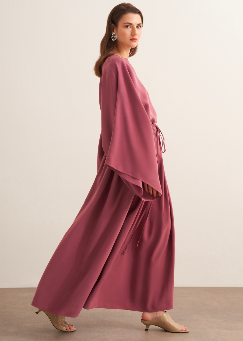 Nur Gathered Skirt Co-Ord - Dusty Rose