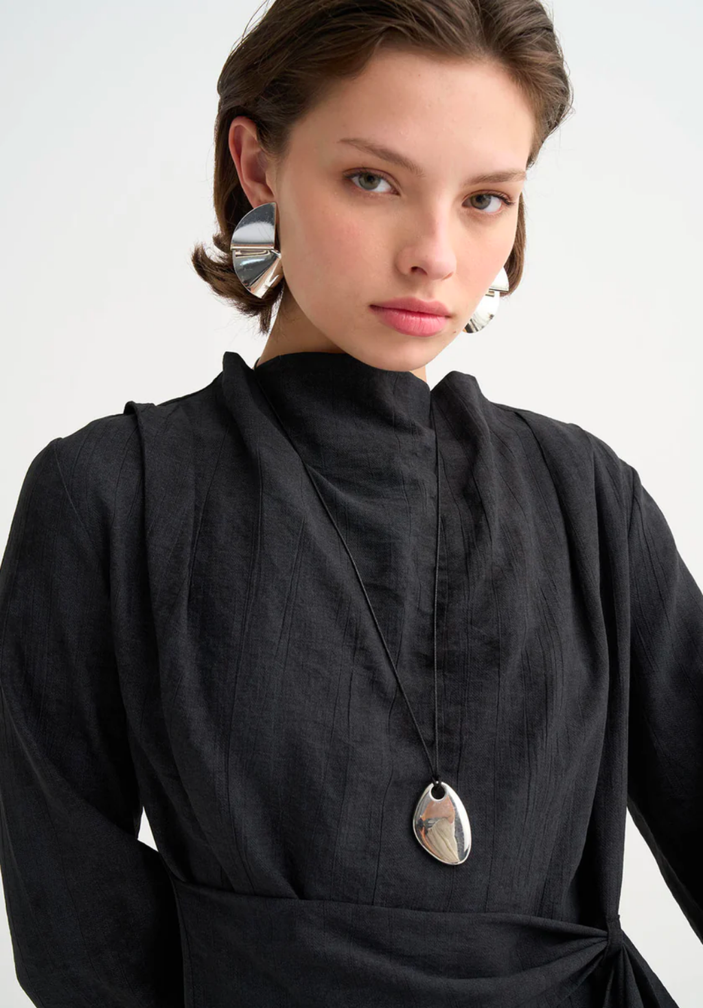 Ece Crush Effect Blouse Black