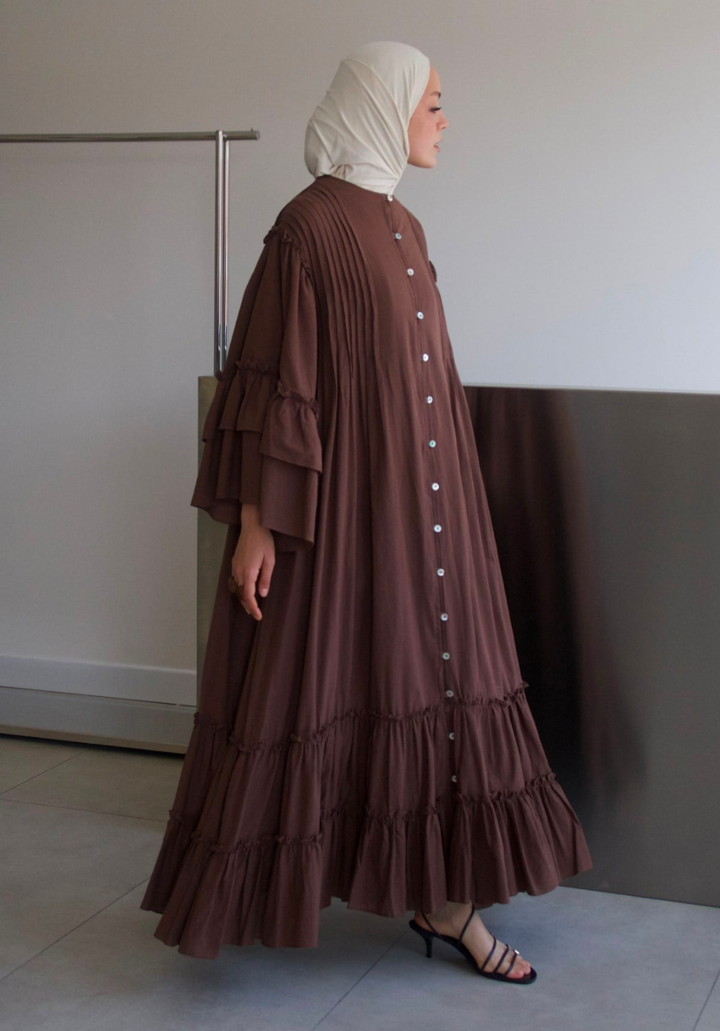 Salema Voile Dress Brown