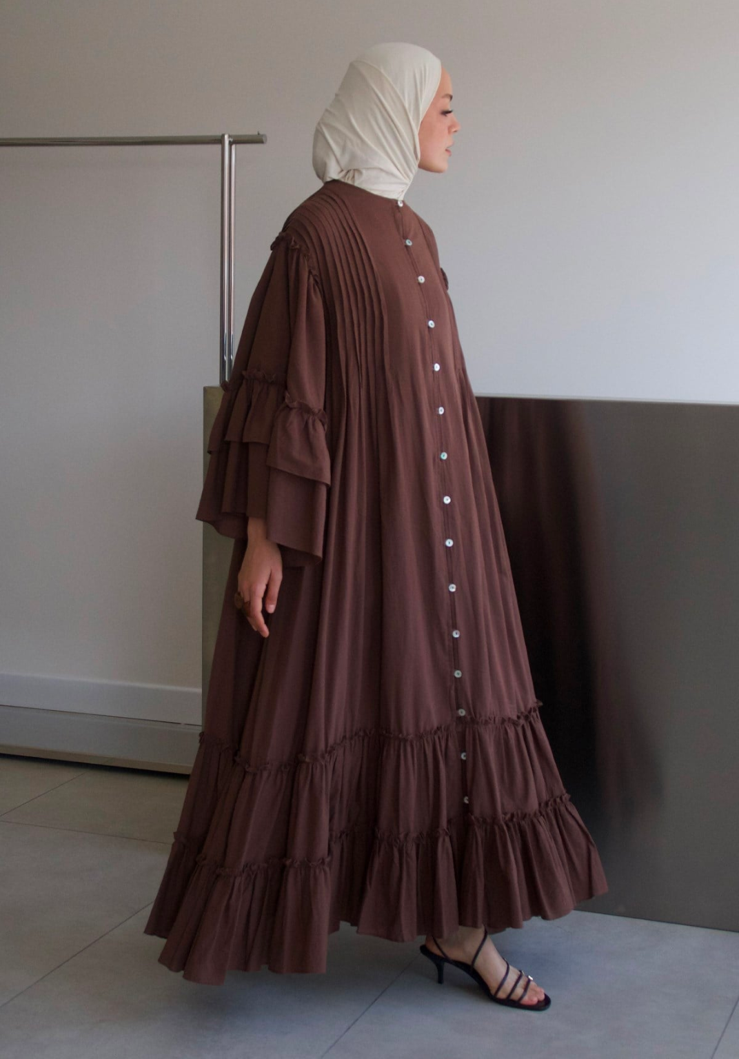 Salema Voile Dress Brown