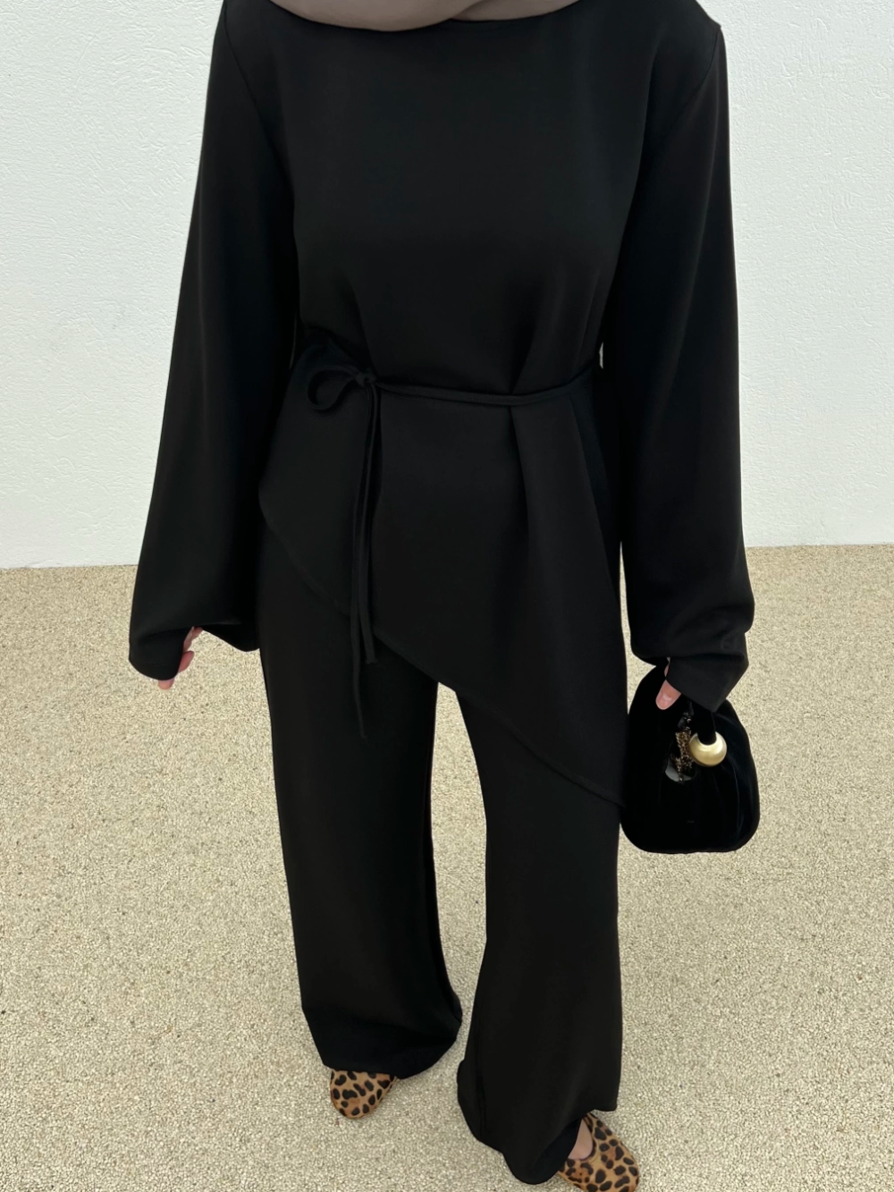 Asymmetric Modal Co-Ord Black