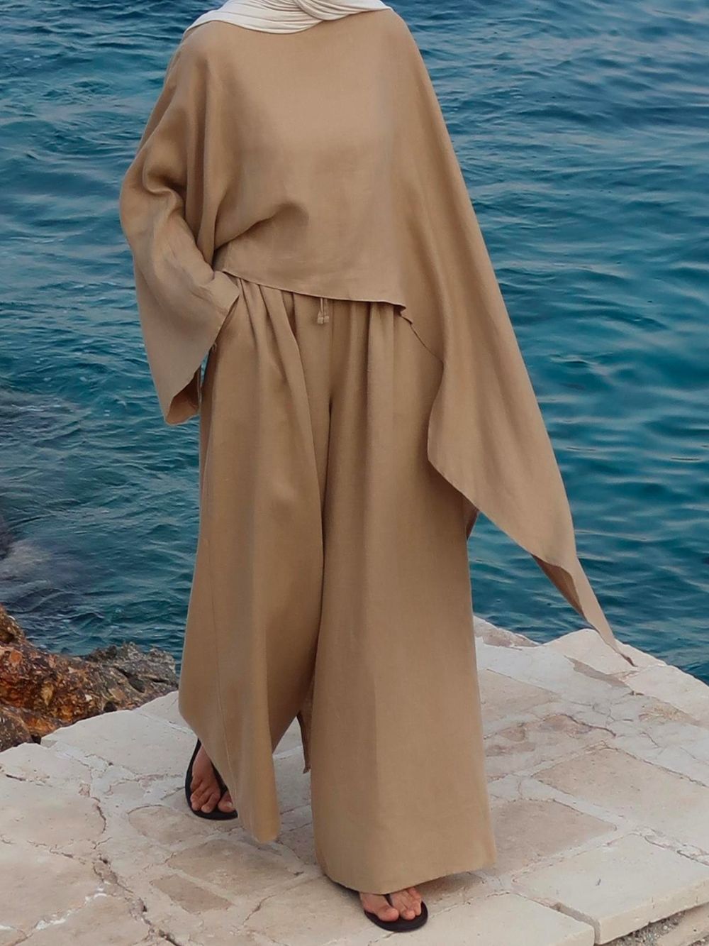 Linen Warm Beige Trousers