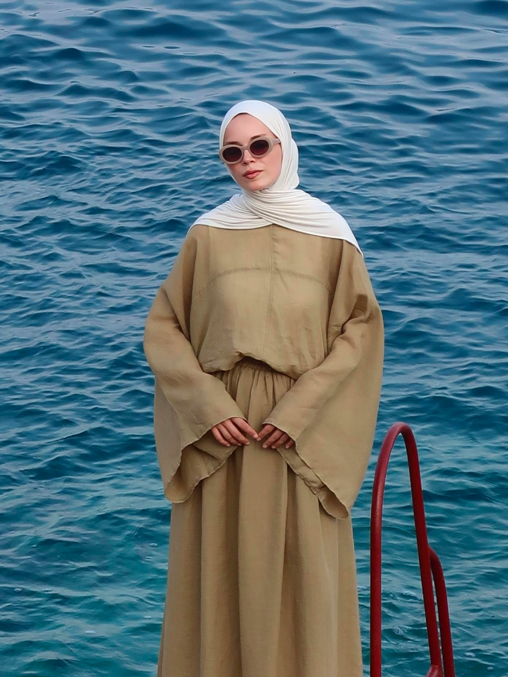 Lila Rami Skirt Co-Ord Olive Green