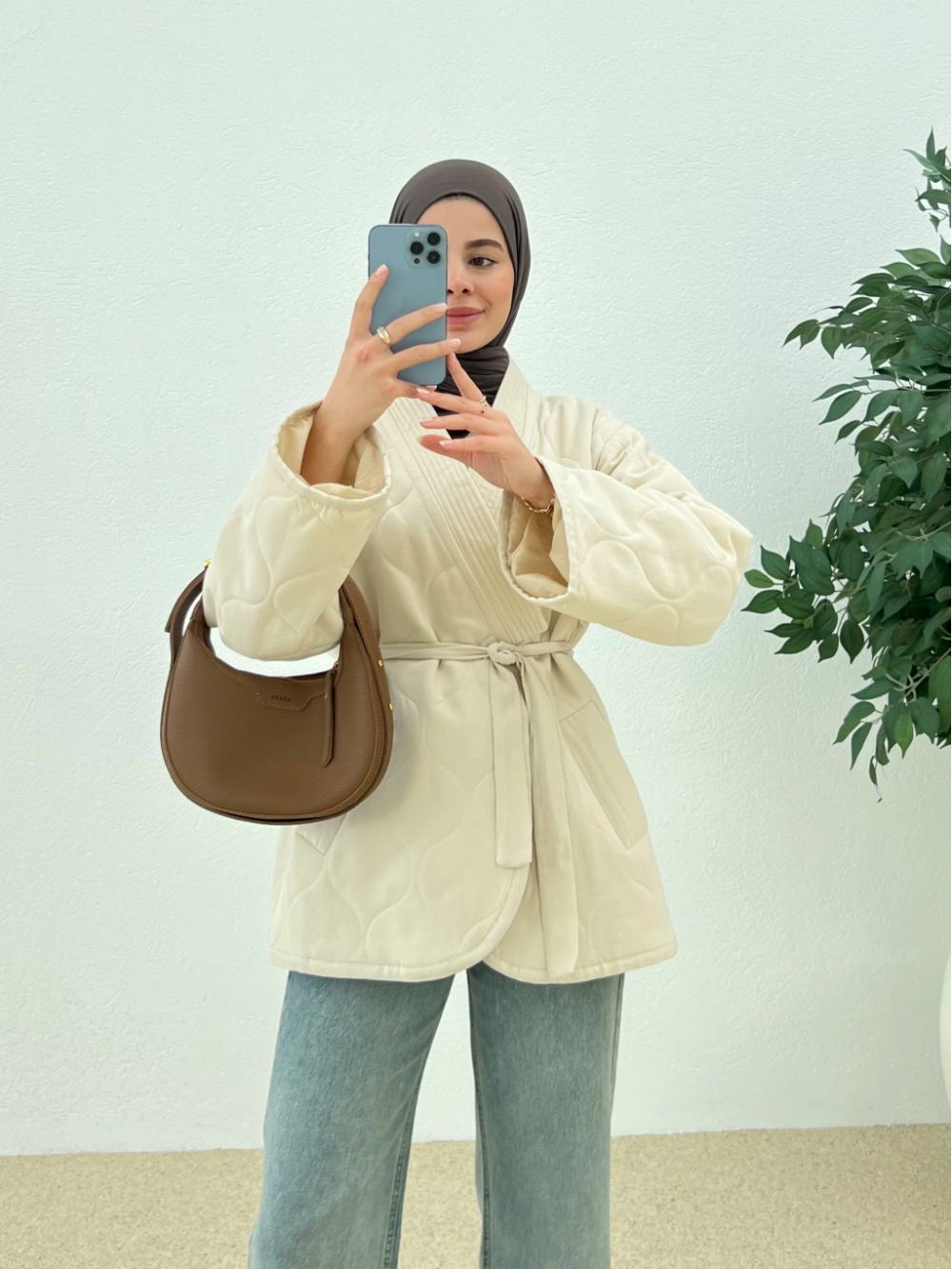 Quilted Jacket Beige