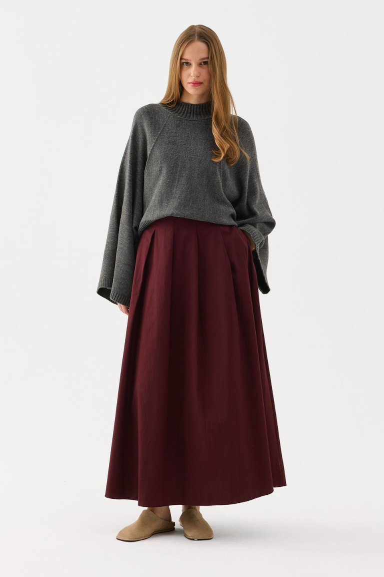 Oya Skirt Burgundy