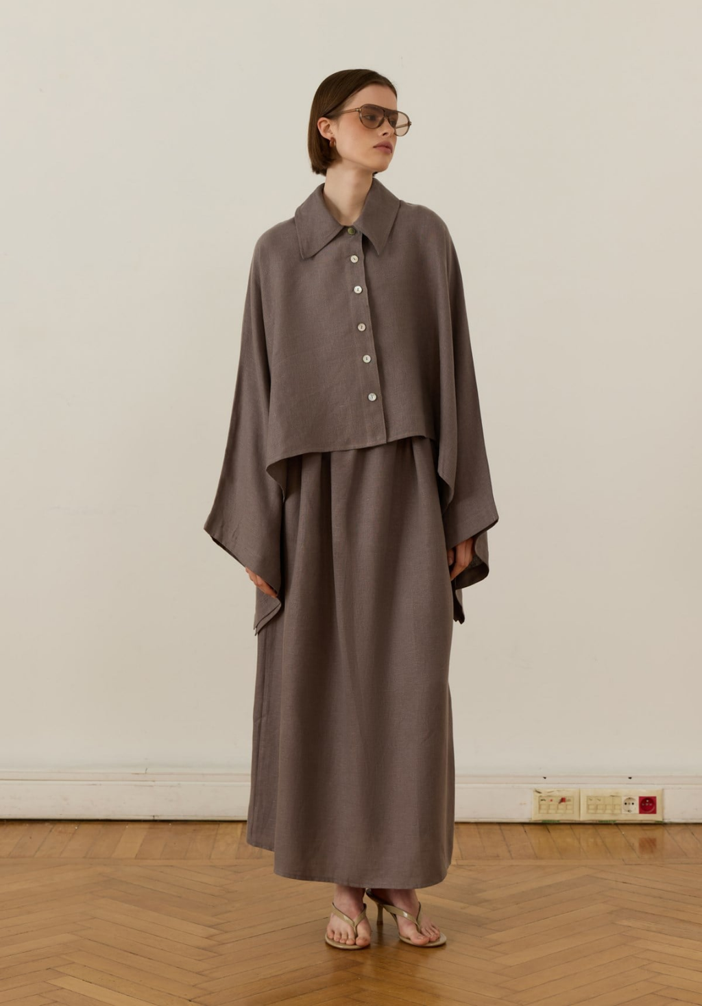 Retaj Linen Shirt Anthracite