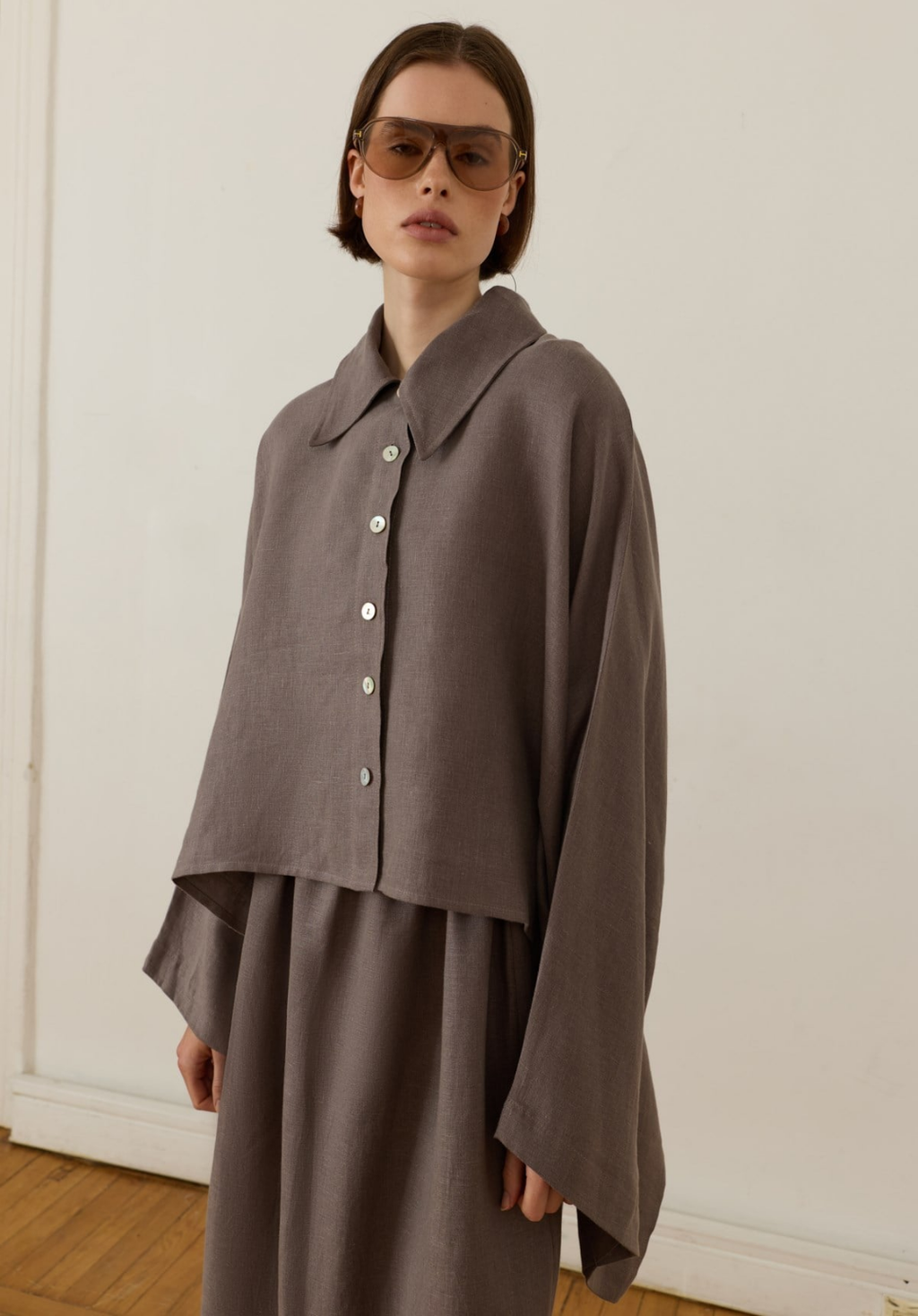 Retaj Linen Shirt Anthracite