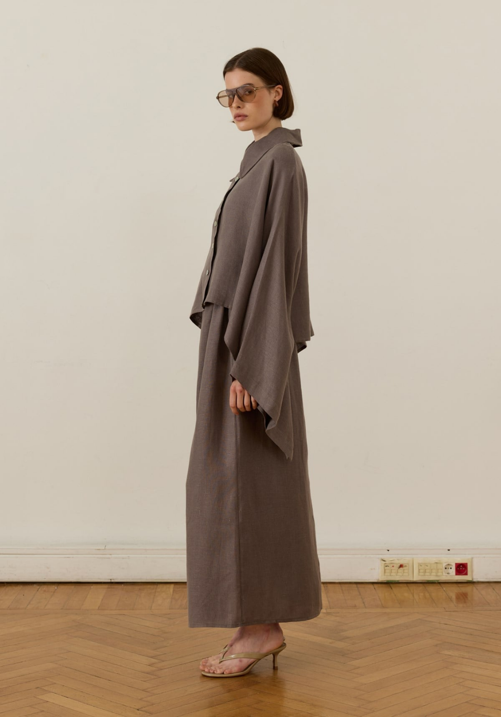 Retaj Linen Shirt Anthracite