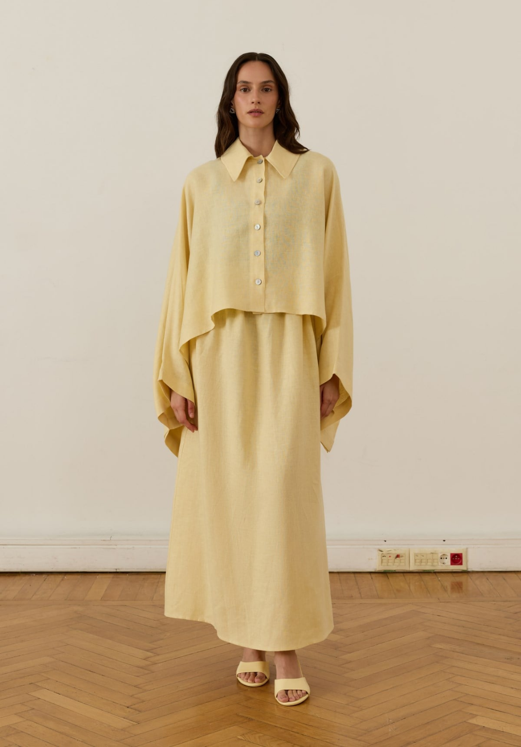 Retaj Linen Shirt Yellow