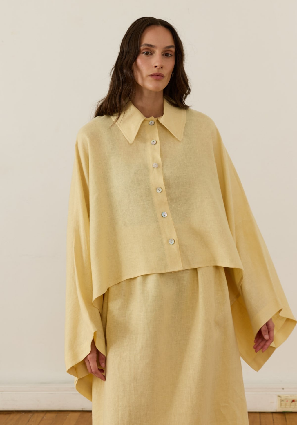 Retaj Linen Shirt Yellow