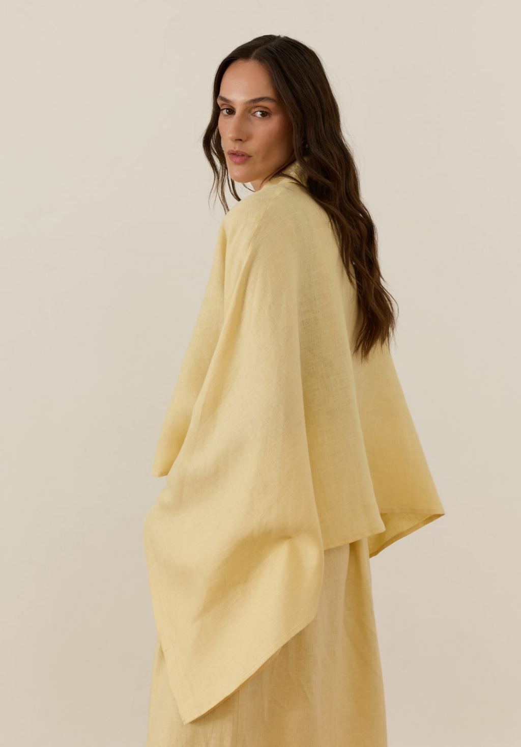 Retaj Linen Shirt Yellow