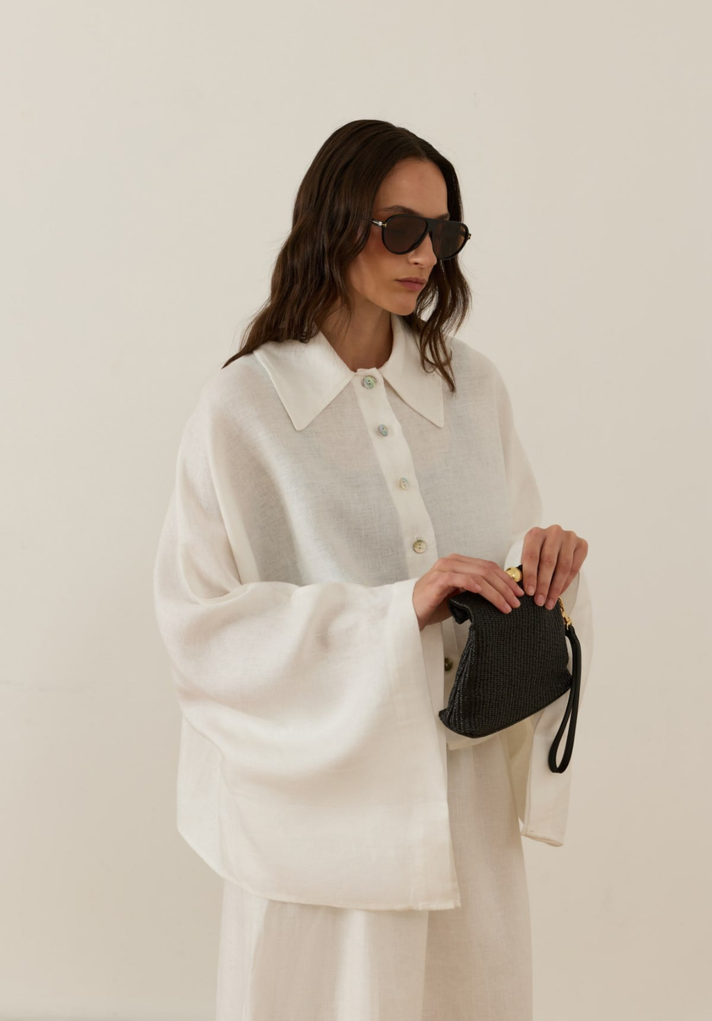 Retaj Linen Shirt White