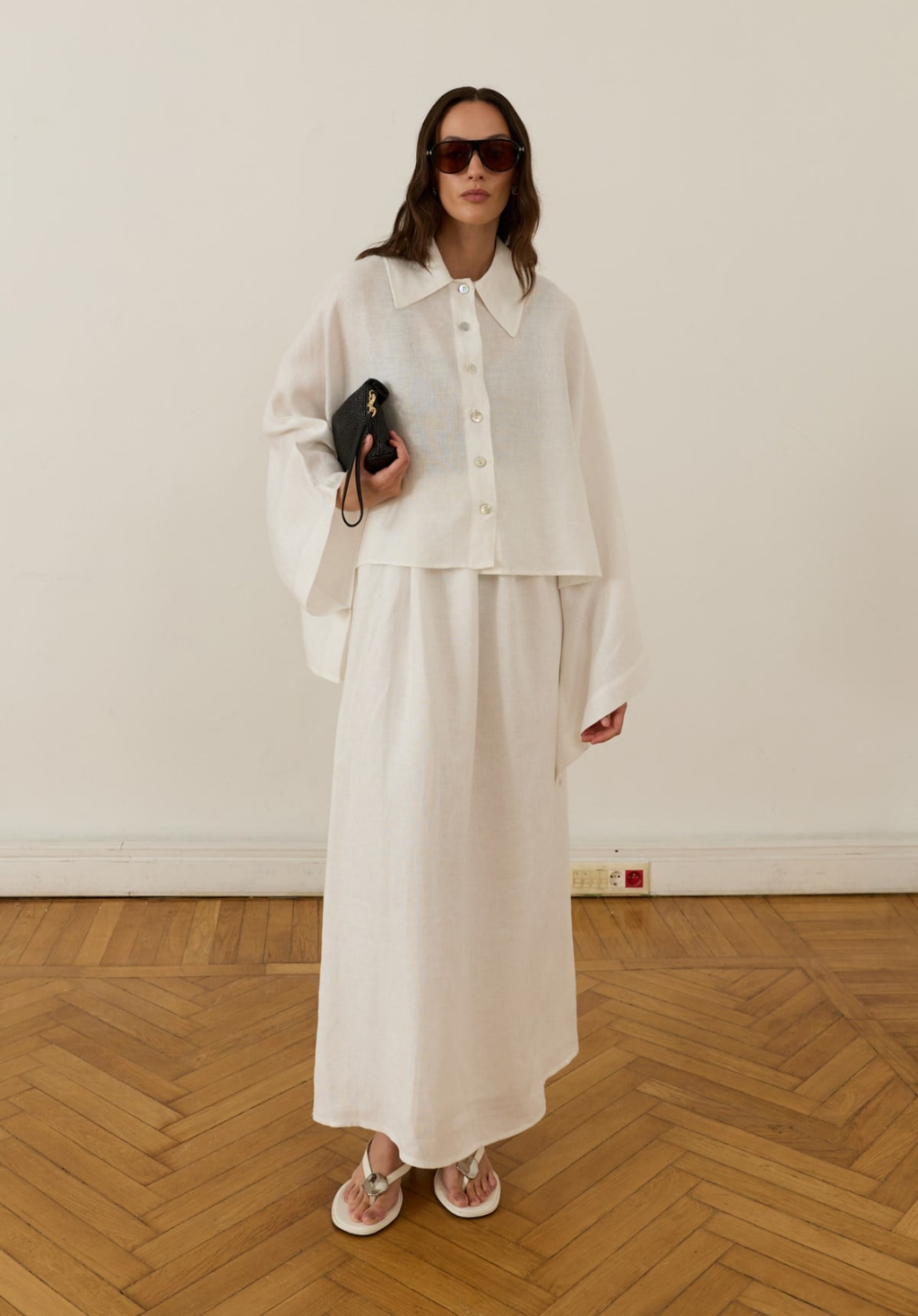 Retaj Linen Shirt White