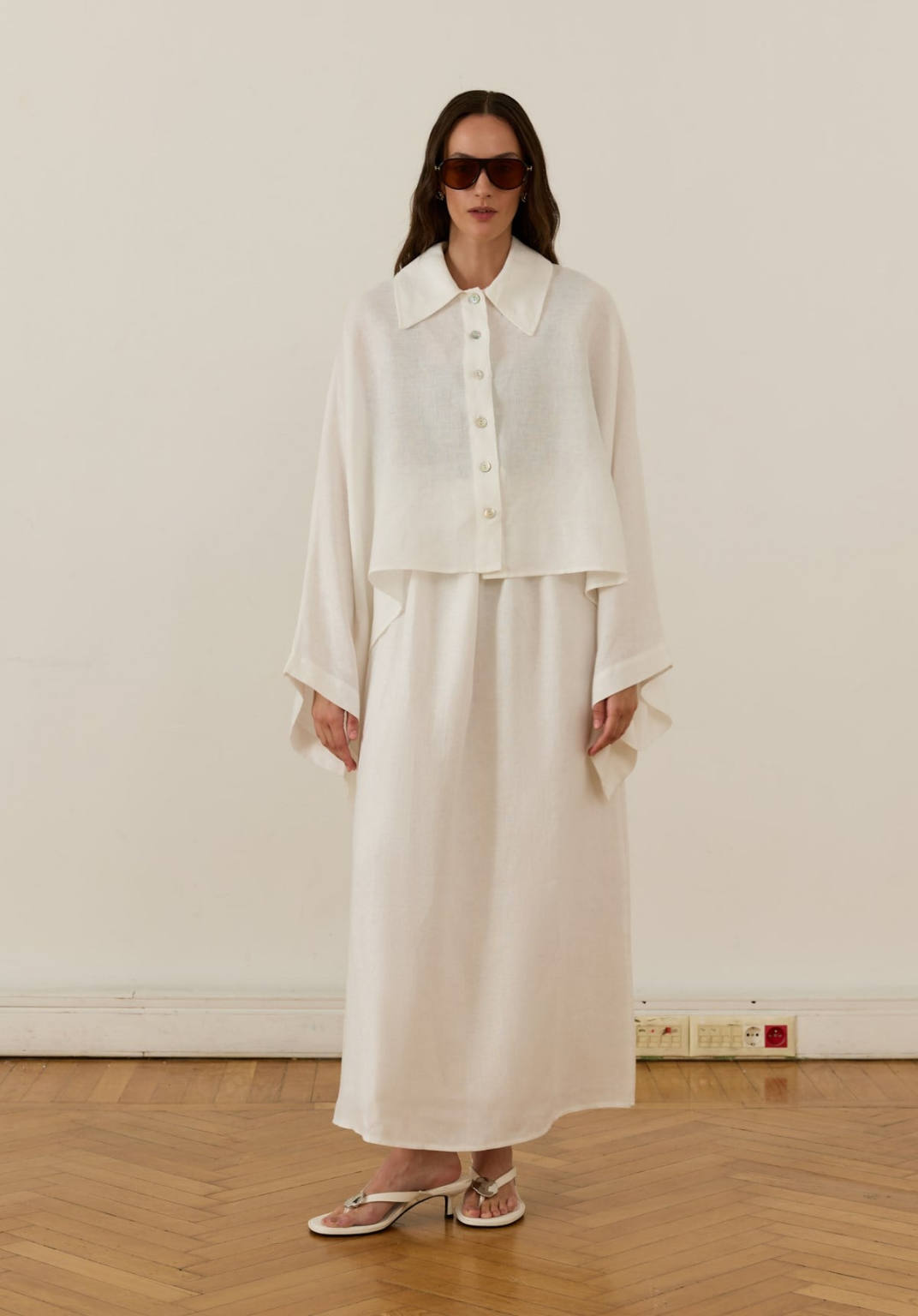 Retaj Linen Shirt White