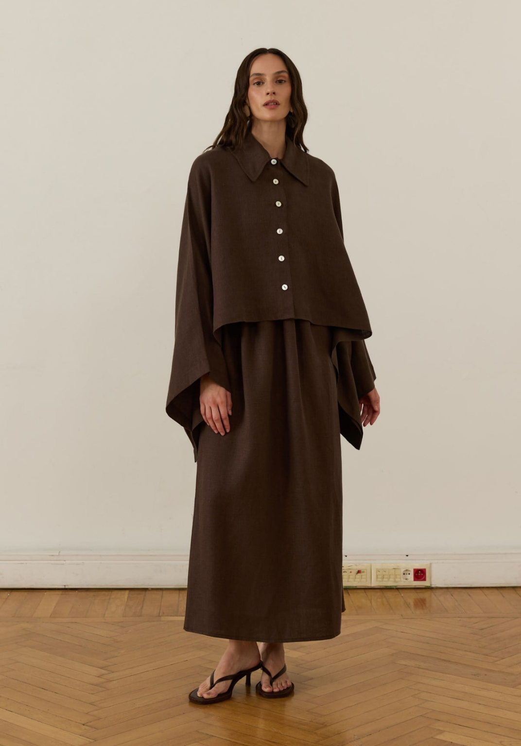 Retaj Linen Shirt Brown