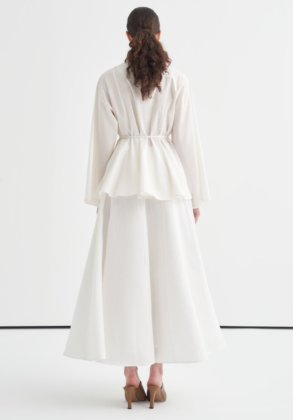 Maira Ruffled Poplin Blouse White