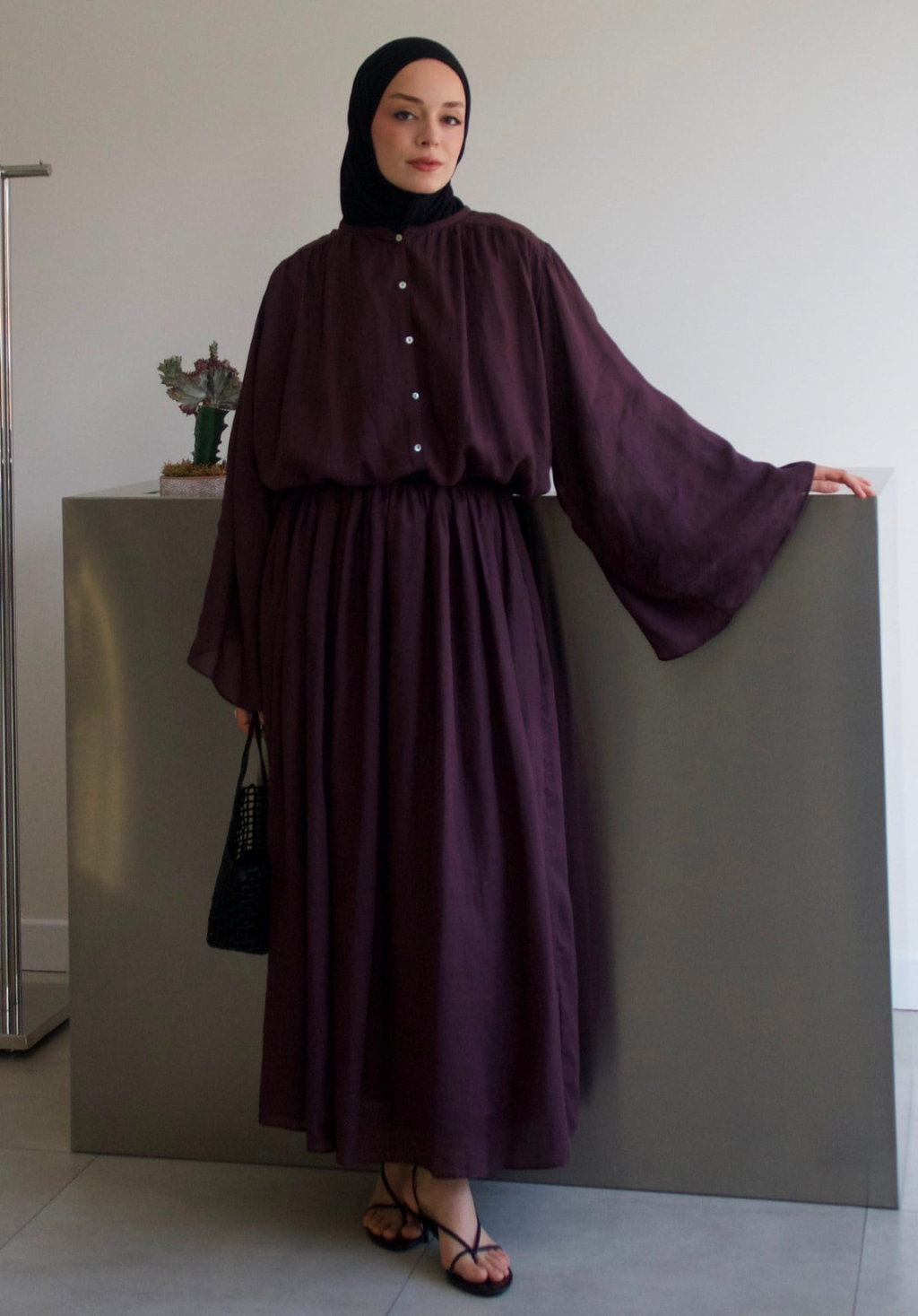 Marni Rami Skirt Co-ord Plum