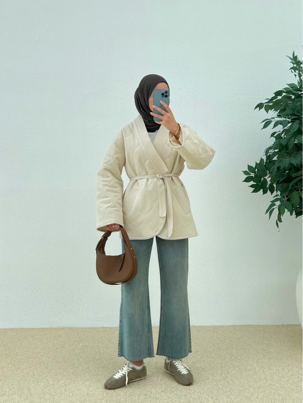 Quilted Jacket Beige